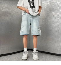 Load image into Gallery viewer, Retro High Street Denim Shorts
