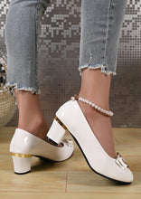 Load image into Gallery viewer, Women High Heels Low Heels Fashion Bling Bow patent leather Professional Casual Pumps Woman Wedding Party Shoes Large Size 42
