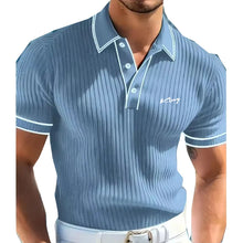 Load image into Gallery viewer, Men's Short Sleeve Polo Shirt with Buttons Casual Entertainment Decorative Whit Logo Clothing Leisure Fashion Polo
