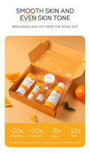 Load image into Gallery viewer, Vitamin C Skincare Set 5pcs(Cleanser-Toner-Serum-Eye Serum-Face Cream) + Natural Antioxidant Ingredients, Nourish Even Skin Tone
