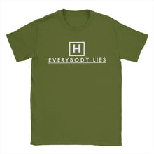 Load image into Gallery viewer, Men T-Shirts Dr Gregory House MD Vintage 100% Cotton Tees Short Sleeve Everybody Lies  T Shirts O Neck Clothes Adult

