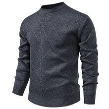 Load image into Gallery viewer, New Sweater Men Casual Knitted Pullover Solid Color Warm Regular Fit Round Neck Sweater Pullovers Mens Sweatwear
