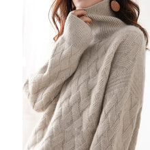 Load image into Gallery viewer, Oversized Turtleneck Winter Knit Sweater
