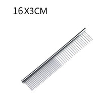 Load image into Gallery viewer, Stainless Steel Dog Comb Long Thick Hair Fur Removal Brush 16/19cm Pets Dog Cat Grooming Dematting Combs for Shaggy Dogs
