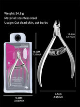 Load image into Gallery viewer, Professional Pedicure Nail Tools: Double Springs Cuticle Trimmer, Sharp Blade Clippers for Nail Art &amp; Care
