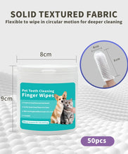 Load image into Gallery viewer, Pet Cleaning Products Disposable Finger Toothbrush Pet Teeth Cleaning Finger Covers Wet Wipes Dog and Cat Oral Cleaning
