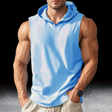 Load image into Gallery viewer, Men's Running Tank Tops Sleeveless Gym Sport T-shirt Fitness Training Workout Tee Tops Sportwear Hooded Solid Summer Men Vest
