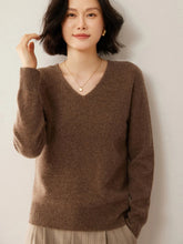 Load image into Gallery viewer, Merino Wool V Neck Sweater
