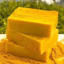 Load image into Gallery viewer, 100g Turmeric Hand Made Soap, Lemon Kojic Acid Soap, Shower and Facial Soap
