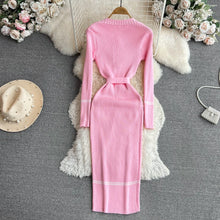 Load image into Gallery viewer, Elegant Rib Knit Pencil Dress

