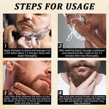 Load image into Gallery viewer, Men Beard Grooming Gift Kit Deep Cleansing Wash and Conditioner Moisturizing Nourishing Beard Oil Styling Butter for Beards Care
