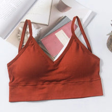 Load image into Gallery viewer, Sexy Nylon Thin Strapes Sports Bra Fitness Sport Brassiere Tops Gym Bra Backless Push Up Bras Running Women Sports Bra Women Bra
