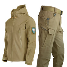 Load image into Gallery viewer, Oulylan SoftShell Tactical Waterproof Jacket Fishing Hiking Camping Climbing Jacket HoodedWinter Autumn Tracksuits Set Men

