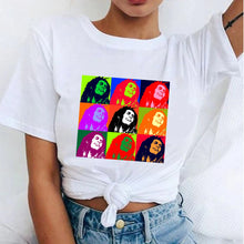 Load image into Gallery viewer, Women's Fashion T-Shirts Bob Marley Printed Casual Round Neck Graphic Tee Cute Short Sleeve T-shirts Summer Tops Harajuku Shirt
