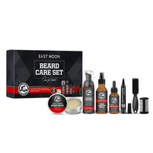 Load image into Gallery viewer, East Moon Men Beard Care Set Deep Cleansing Oil Control Sooth Skin Efficient Moisturize Increase Toughness Moustache Nursing Kit

