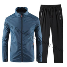 Load image into Gallery viewer, 2025 Men's Sportswear Spring Summer Tracksuit 2 Piece Sets Sports Suit Sun Jacket+Pant Running Set Male Gym Exercise Clothing
