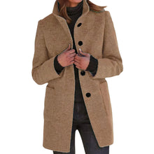 Load image into Gallery viewer, Womens Wool Cardigan Coats With Pockets Ladies Lapel Long Jacket Coat Fashion Solid Casual Winter Jackets for Women Plus Coat
