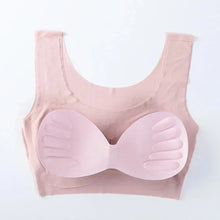 Load image into Gallery viewer, Wire-Free Sports Bra Seamless Ice Silk Small Chest Push-up Bra Prevent Sagging Thin Back Beauty Large Size Bra
