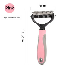 Load image into Gallery viewer, Pet Deshedding Brush Double Sided Pet Grooming Tool for Shedding and Dematting - Stainless Steel Dog Comb with Effective Results
