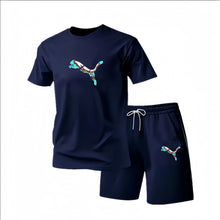 Load image into Gallery viewer, 2026 Summer Fashion Men's Tracksuit T-shirt Shorts Set Leisure Short Sleeve Set Jogging Gym Suit Brand Clothing
