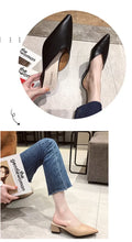 Load image into Gallery viewer, Women High Heels Slippers  Baotou Women Shoes Sexy Pointed Toe Chunky Heels Mules Outdoor Walking Slides Chaussure Femme 2024

