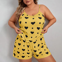 Load image into Gallery viewer, Plus Heart Print Pajama Set
