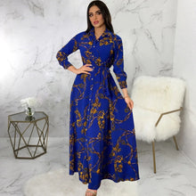 Load image into Gallery viewer, Women's Fashion  New Sexy Elegant Dress Temperament Digital Printing Long Shirt Dress Ladies Elegant Commuter Casual Dress
