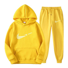 Load image into Gallery viewer, Men Tracksuit 2 Pieces Sets Hooded Sweatshirt +Drawstring Pants Male Hoodies Running Sportswear Men Women Autumn Sportwear
