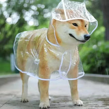 Load image into Gallery viewer, Pet Dog Puppy Transparent Rainwear Raincoat Pet Hooded Waterproof Jacket Clothes Soft PVC Small Dogs Raincoat Puppy Rain Poncho
