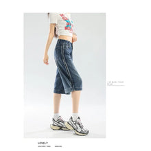 Load image into Gallery viewer, Denim Shorts for Women Summer  Fashion Trendy Loose Fitting Casual Female Jeans Breathable Comfy Streetwear
