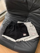 Load image into Gallery viewer, Women Print Cute Shorts Ventilate Thin Version Kawaii Loose Casual Cutecore Bottoms Fashion Elastic Waist Summer Wide Leg Short
