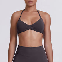 Load image into Gallery viewer, Sport Bra Strappy Bra Top Women High Support Thin Strap Halter Sport Seamless Bras Scrunch Workout Yoga Tank
