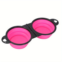Load image into Gallery viewer, Portable Pet Folding Bowl, Outdoor Dog Double Bowl for Water and Food Sharing, Cat Bowl, Pet Dog Food Basin, Suitable for Travel
