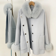 Load image into Gallery viewer, Luxury Wool Fur Winter Long Coat
