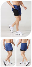 Load image into Gallery viewer, Men's Running Shorts Quick-drying Fitness Black Double Layer Shorts Men New Sport Workout Training Bodybuilding Short Pants
