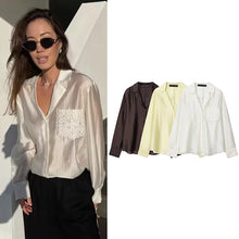 Load image into Gallery viewer, 2026 New Women's Spring Shirts Fashion Loose Elegant Office Shirts Chic Street Comfort Youth Travel Holiday Shirt Tops
