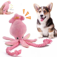 Load image into Gallery viewer, Pet Plush Toy for Small Large Dogs Cats Molar Toys Octopus Shape Interactive Cotton Rope Toy Dog AccessoriesTraining Squeaky
