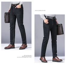 Load image into Gallery viewer, Men Fashion Straight Jeans Men 2025 New Stretch Slim Fit Pants Comfortable Soft Business Denim Trousers Male Brand Clothing
