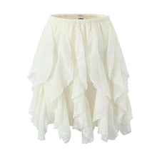 Load image into Gallery viewer, Summer Clothes Pleated Skirts Women Mini Skirts Luxury Designer Ruffle Skirts Elegant Japanese Y2k Black Lace Skirts Lace Trim
