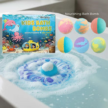 Load image into Gallery viewer, Kids Colorful Bath Bombs, Bath Color Fizzy Spa Balls Gift Set for Kids Bathtub Fun Relaxing Holiday Gift Toys for Kids Toddlers
