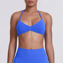 Load image into Gallery viewer, Sport Bra Strappy Bra Top Women High Support Thin Strap Halter Sport Seamless Bras Scrunch Workout Yoga Tank
