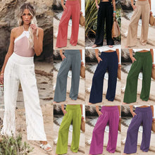 Load image into Gallery viewer, Drawstring Beach Wide Leg Pants
