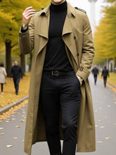 Load image into Gallery viewer, RVHSWDS Double Breasted Long Trench Coat

