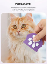 Load image into Gallery viewer, Pet Grooming Comb - Flea Comb for Cats &amp; Dogs, Curved Design for Face &amp; Body, Mini Detangling Brush for Pets
