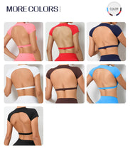Load image into Gallery viewer, Sports Muscle Back Tee Without Padded Women Backless Sports Shirts Workout Gym Training Yoga T-Shirt Outdoor Open Back Tops
