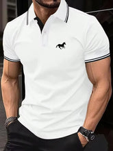 Load image into Gallery viewer, New Men's T-shirt Classic Short Sleeved Polo Shirt Summer Top Casual T-shirt Button Lapel Super Large S-3XL Casual Polo Shirt
