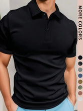 Load image into Gallery viewer, Men's Polo Simple Pure Color Short-Sleeved Shirt, High-Grade Fabric, Breathable and Comfortable Fabric with Ice Feel, Summer Outdoor Casual Men's Shirt, Men's Gifts
