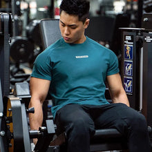 Load image into Gallery viewer, Men's Gym T Shirts Quick Dry Short Sleeve Summer Sports T-shirt Elastic Fitness Workout Tops Casual Bodybuilding Athletic Tee

