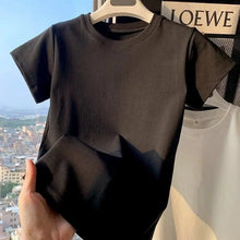 Load image into Gallery viewer, Women's Solid Short Sleeve T-Shirt Spring Summer Casual Soft Slim Fit Basic Top Tees All-Match Fashion T-Shirts for Women
