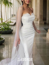 Load image into Gallery viewer, Pearl Strapless Two Piece Wedding Gown
